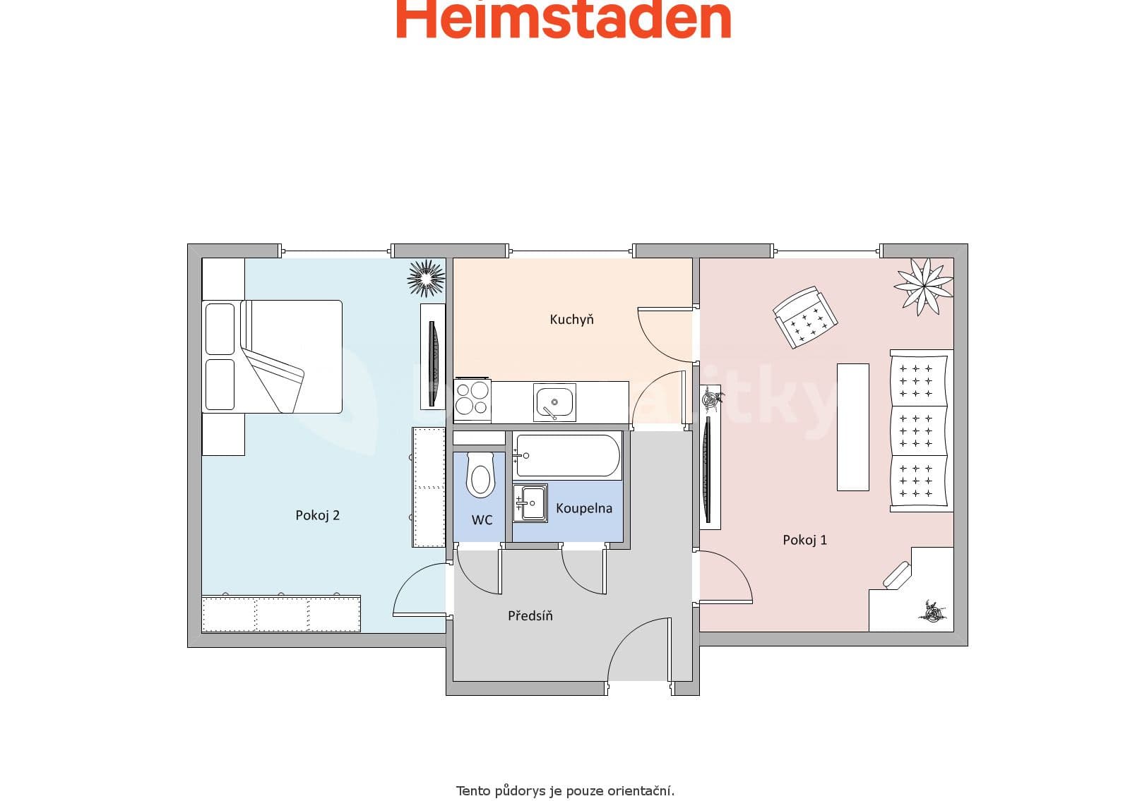 Prenájom bytu 2-izbový 49 m², Mladé gardy, Havířov, Moravskoslezský kraj