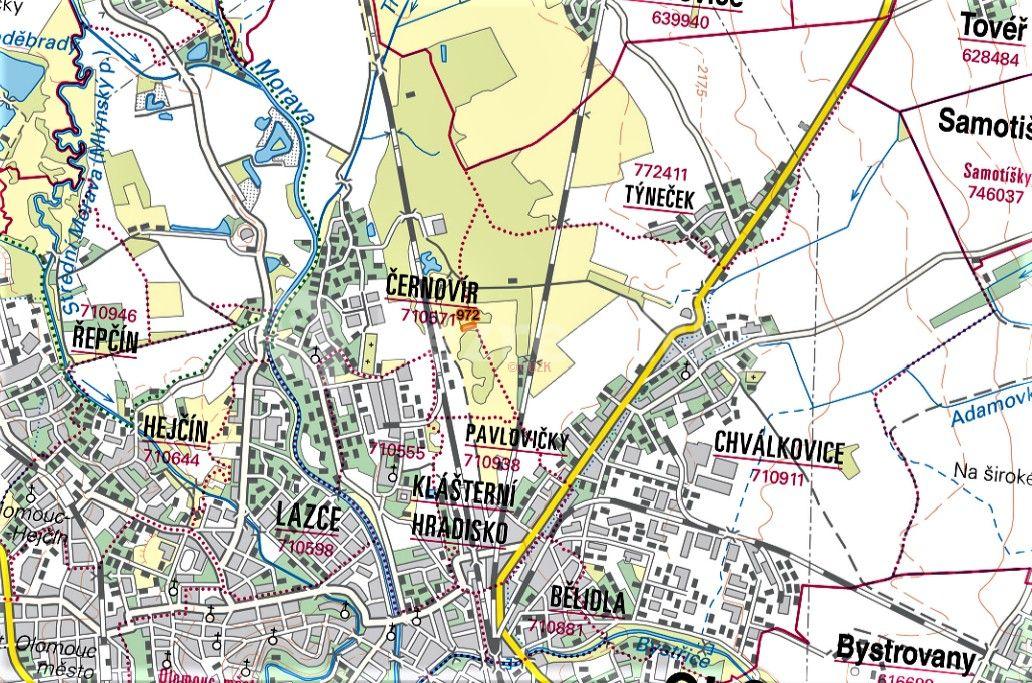 Predaj pozemku 2.562 m², Olomouc, Olomoucký kraj