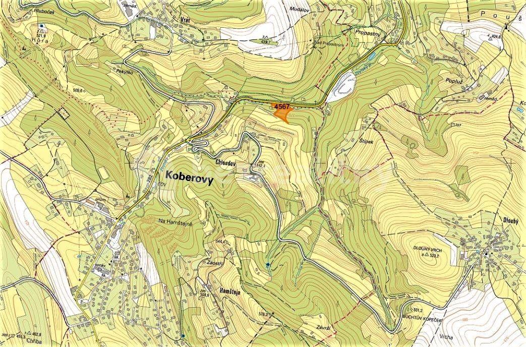 Predaj pozemku 3.547 m², Koberovy, Liberecký kraj
