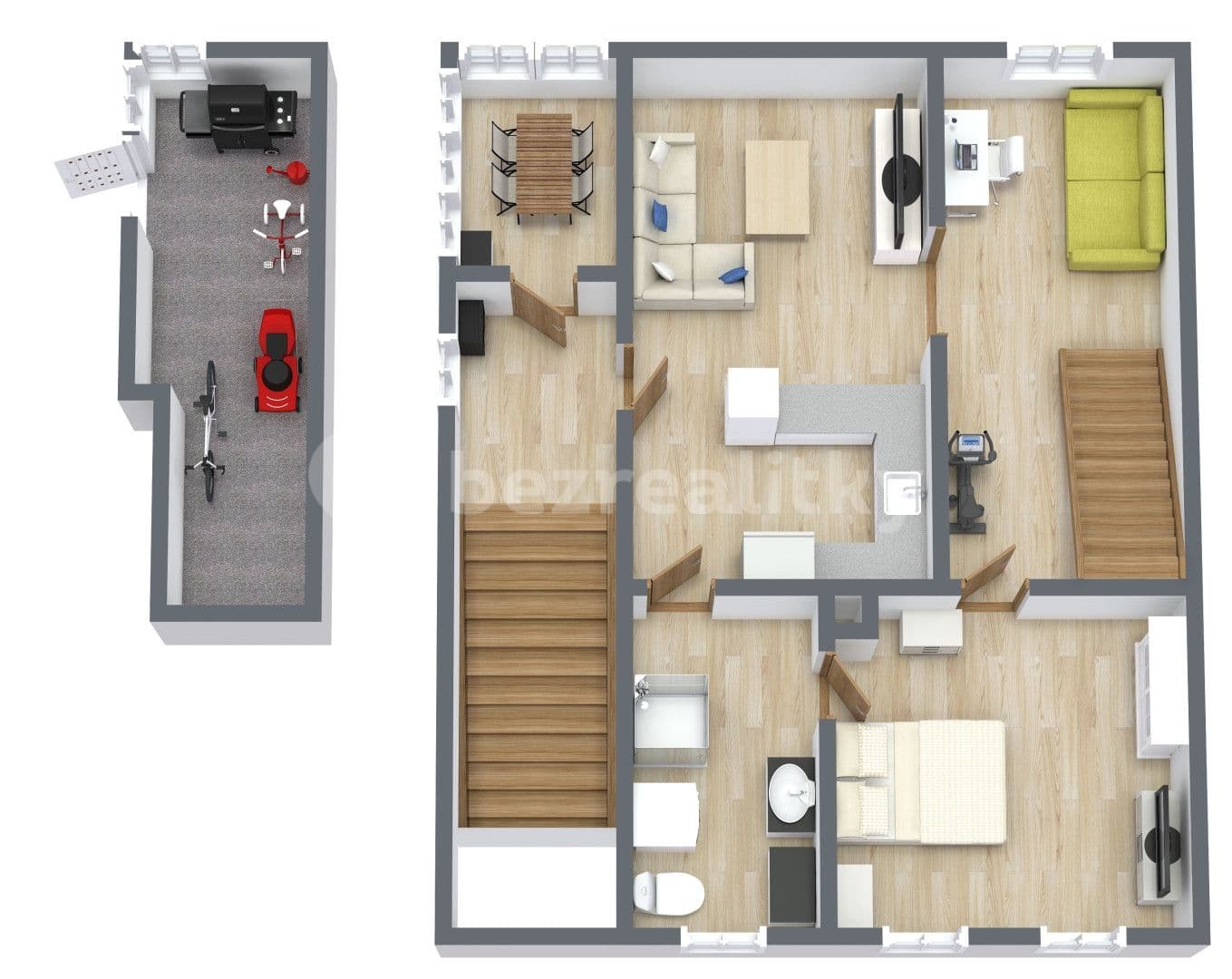 Predaj bytu 3-izbový 70 m², Hlavní, Perštejn, Ústecký kraj