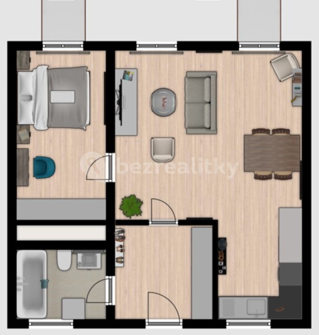 Prenájom bytu 2-izbový 55 m², Říční, Svitavy, Pardubický kraj
