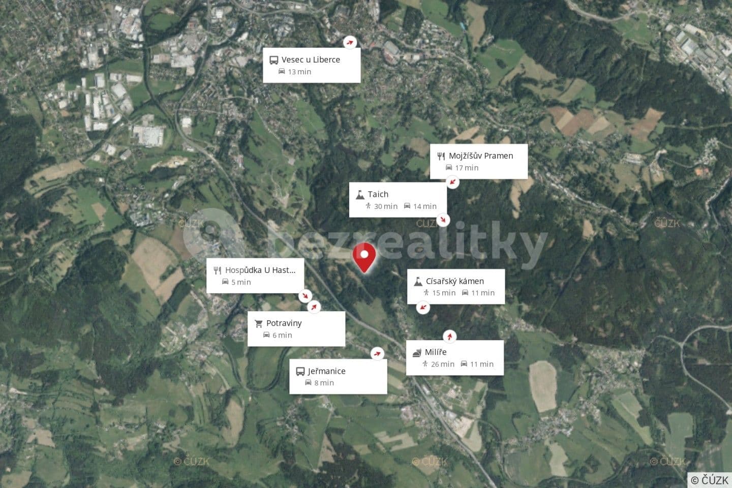 Predaj pozemku 7.756 m², Dlouhý Most, Liberecký kraj