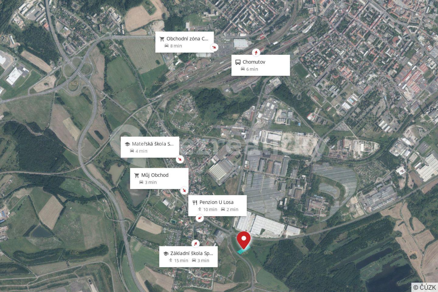Predaj pozemku 4.195 m², Chomutovská, Spořice, Ústecký kraj