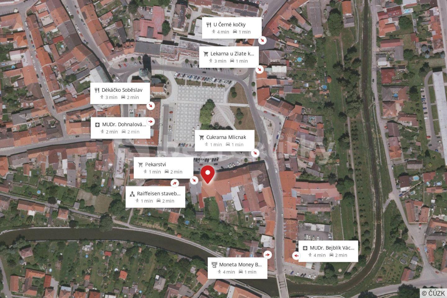 Predaj nebytového priestoru 1.307 m², náměstí Republiky, Soběslav, Jihočeský kraj