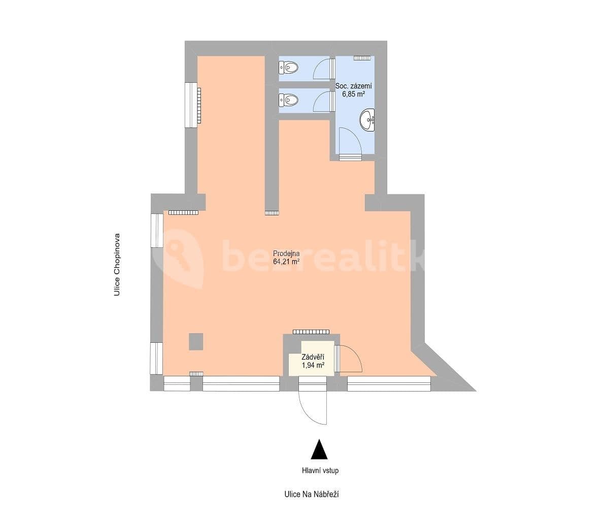 Prenájom nebytového priestoru 73 m², Chopinova, Havířov, Moravskoslezský kraj