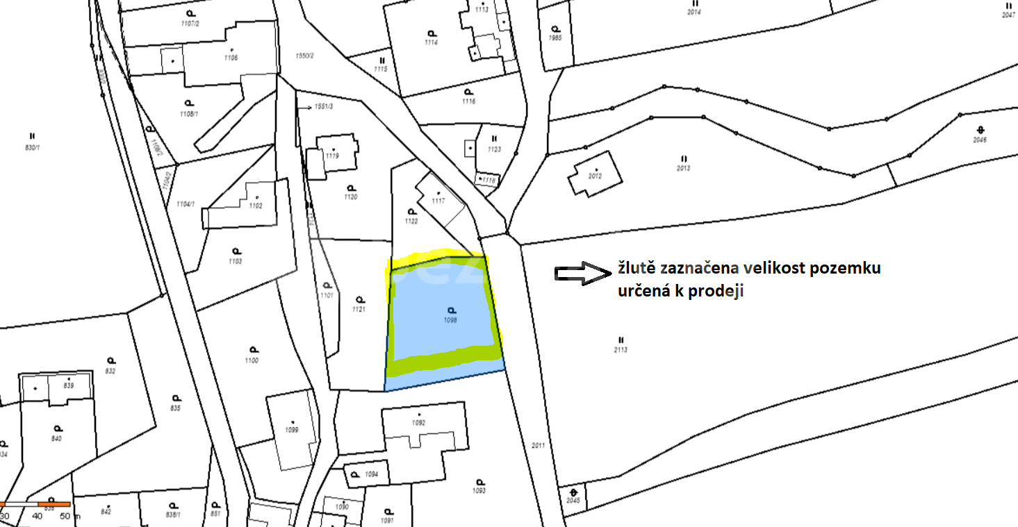 Predaj pozemku 1.200 m², Sobotín, Olomoucký kraj