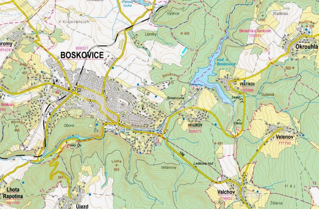 Predaj pozemku 1.418 m², Boskovice, Jihomoravský kraj