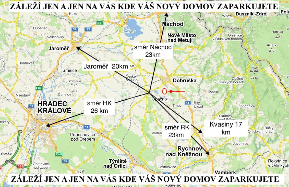 Predaj pozemku 40 m², Dobruška, Královéhradecký kraj