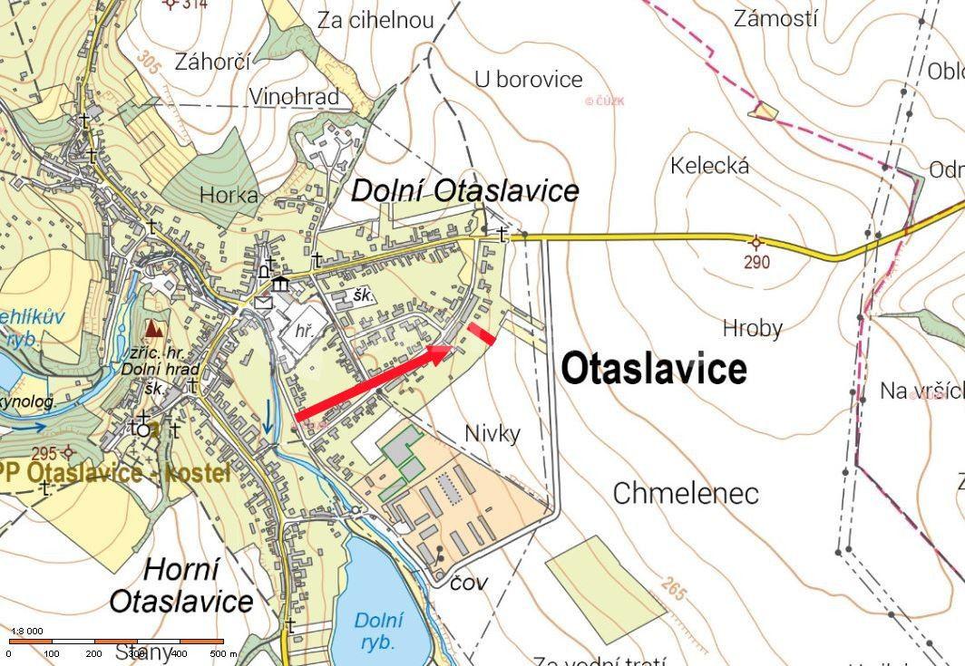 Predaj pozemku 484 m², Otaslavice, Olomoucký kraj