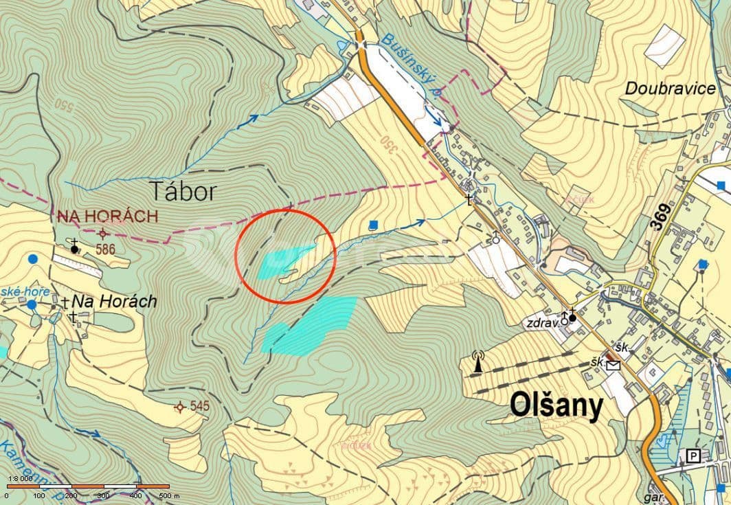 Predaj pozemku 8.828 m², Olšany, Olomoucký kraj
