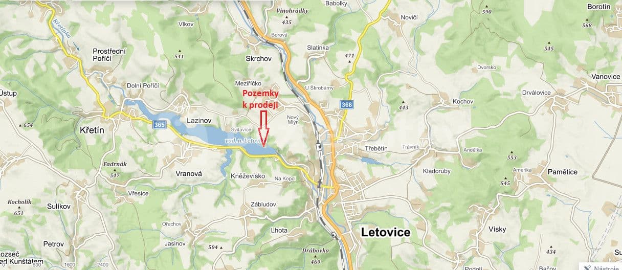 Predaj pozemku 12.448 m², Letovice, Jihomoravský kraj