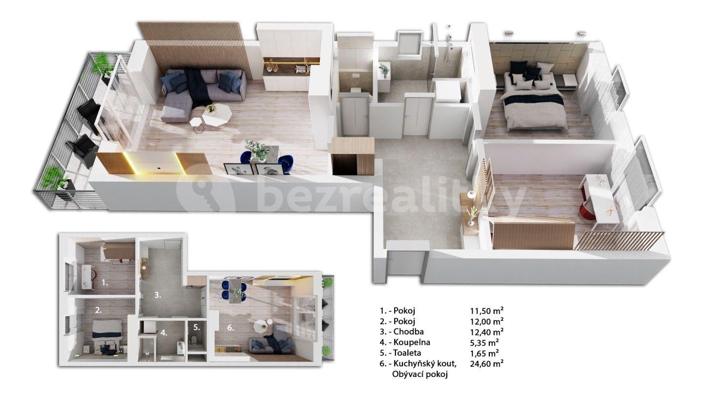 Predaj bytu 3-izbový 67 m², Svážná, Tábor, Jihočeský kraj