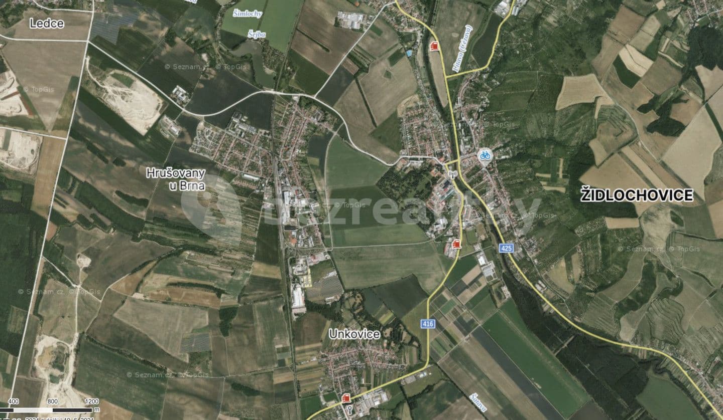 Predaj pozemku 5.601 m², Hrušovany u Brna, Jihomoravský kraj