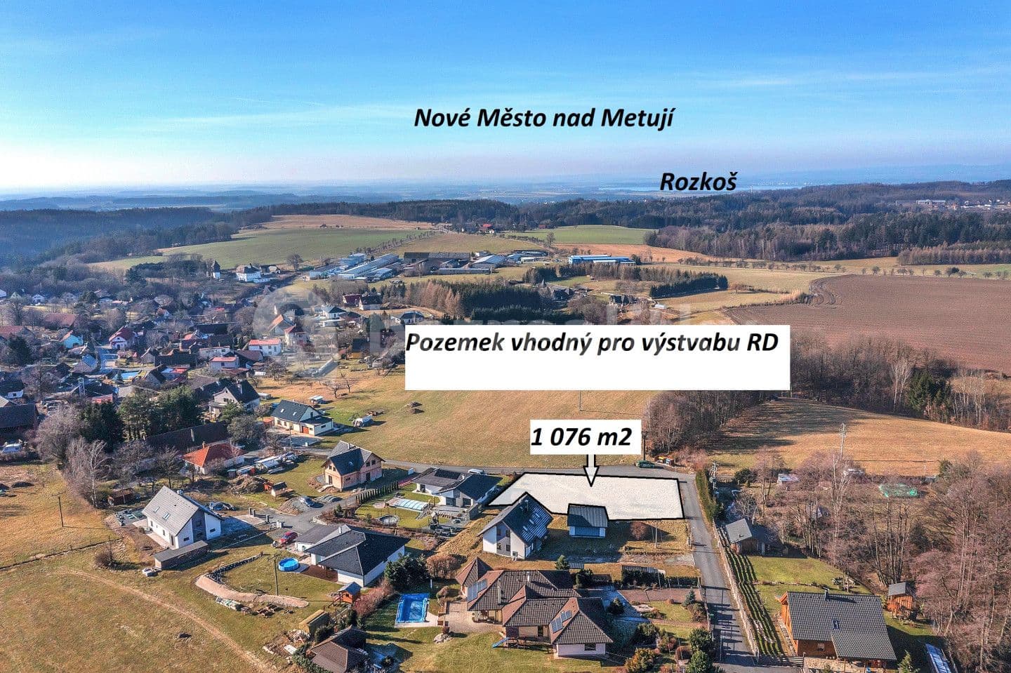 Predaj pozemku 1.076 m², Slavoňov, Královéhradecký kraj