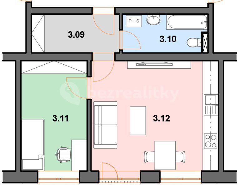 Predaj bytu 2-izbový 47 m², Husova, Hronov, Královéhradecký kraj