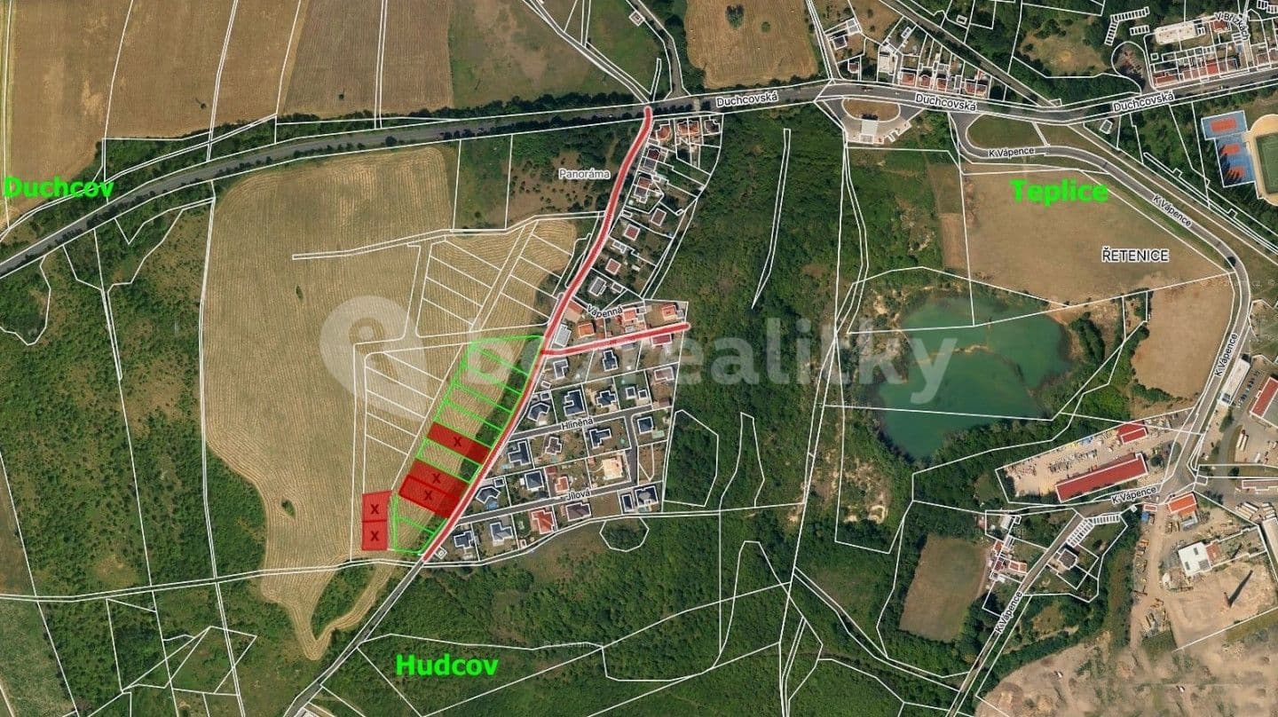 Predaj pozemku 1.184 m², Teplice, Ústecký kraj