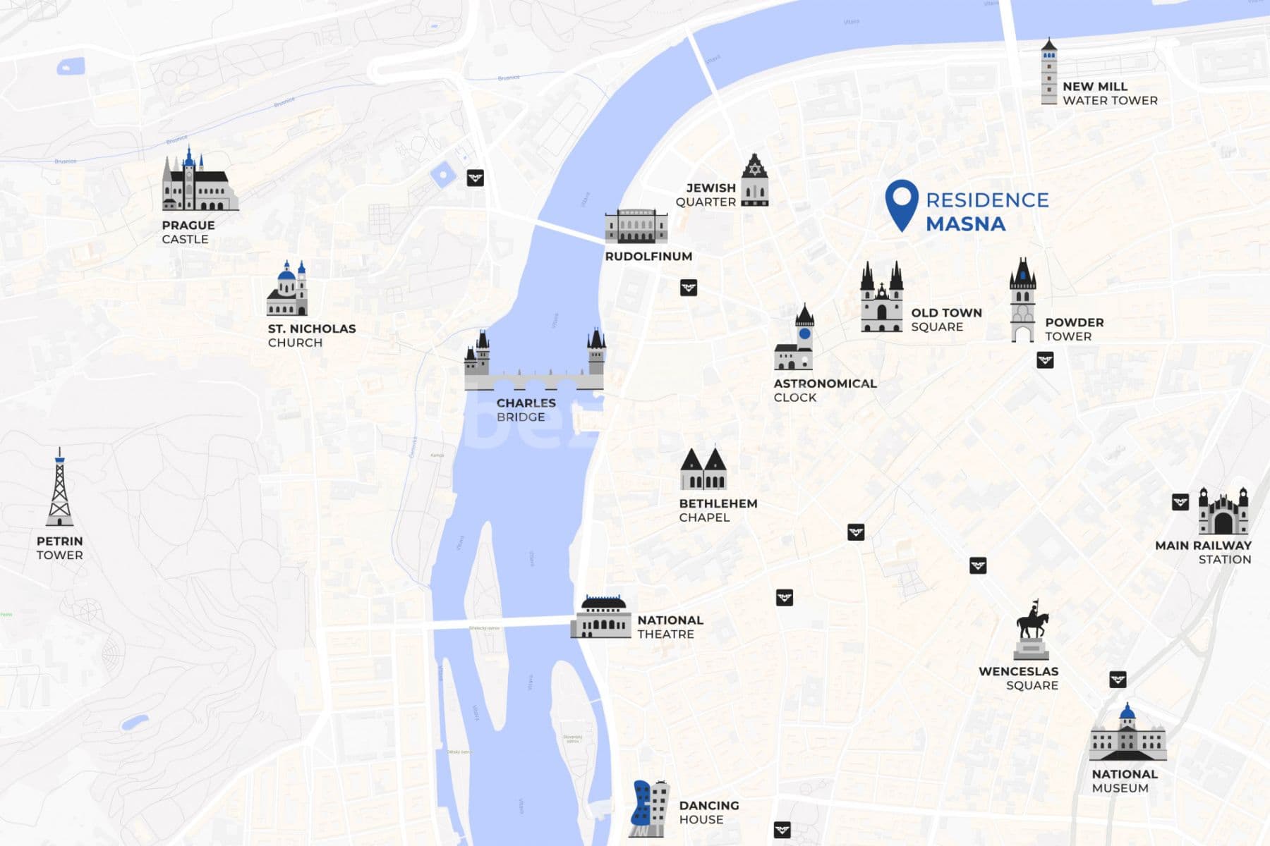 Prenájom bytu 38 m², Masná, Praha, Praha Prenájom bytu 38 m², Masná, Praha, Praha