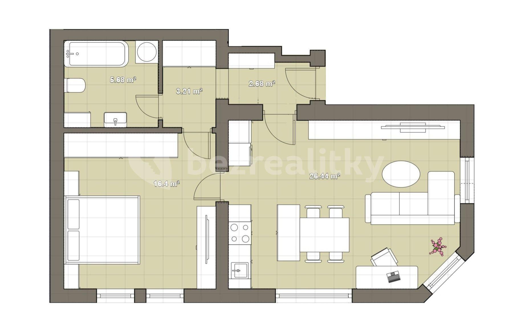 Prenájom bytu 2-izbový 55 m², Hálkova, Rumburk, Ústecký kraj