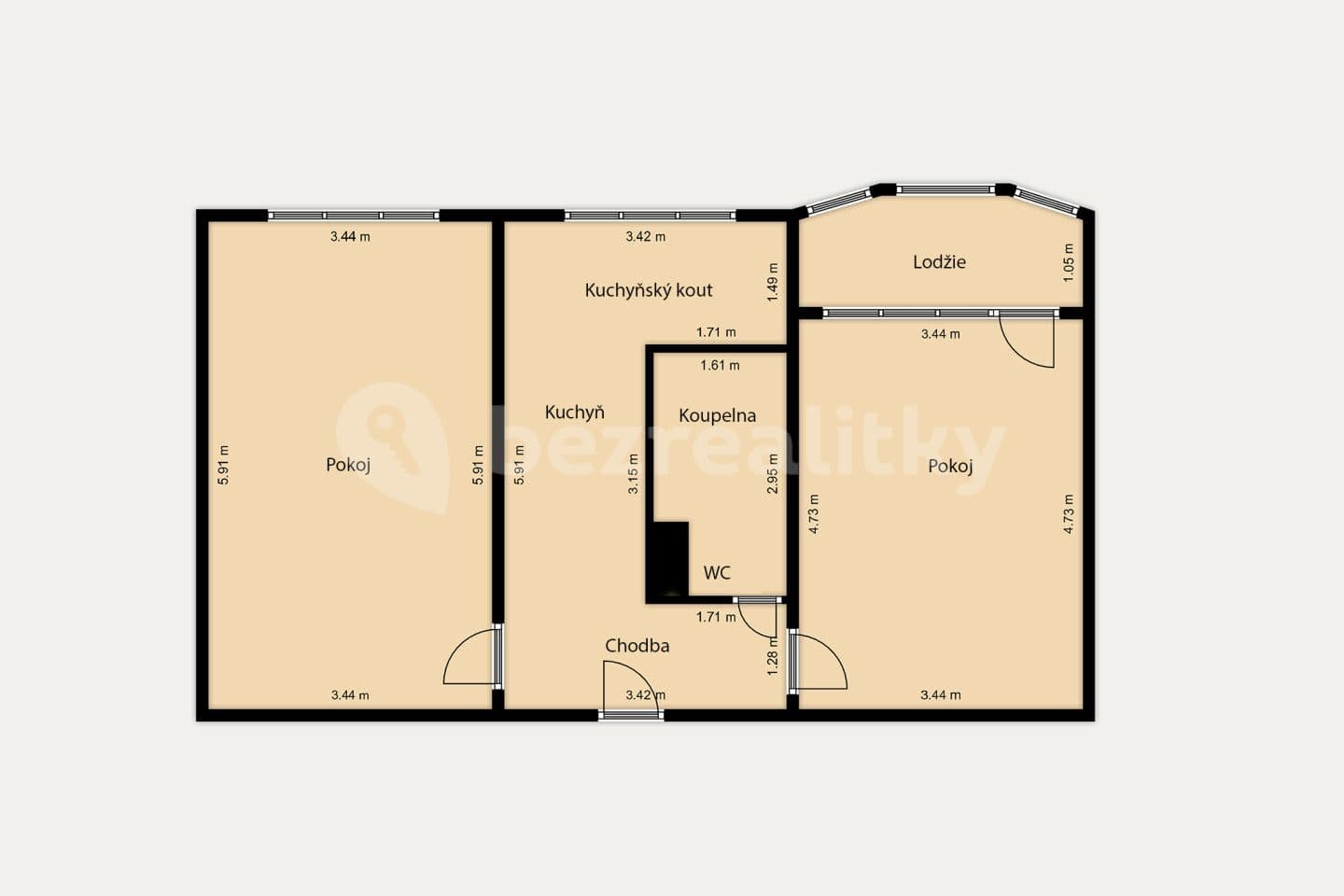 Predaj bytu 2-izbový 55 m², Závodu míru, Sokolov, Karlovarský kraj