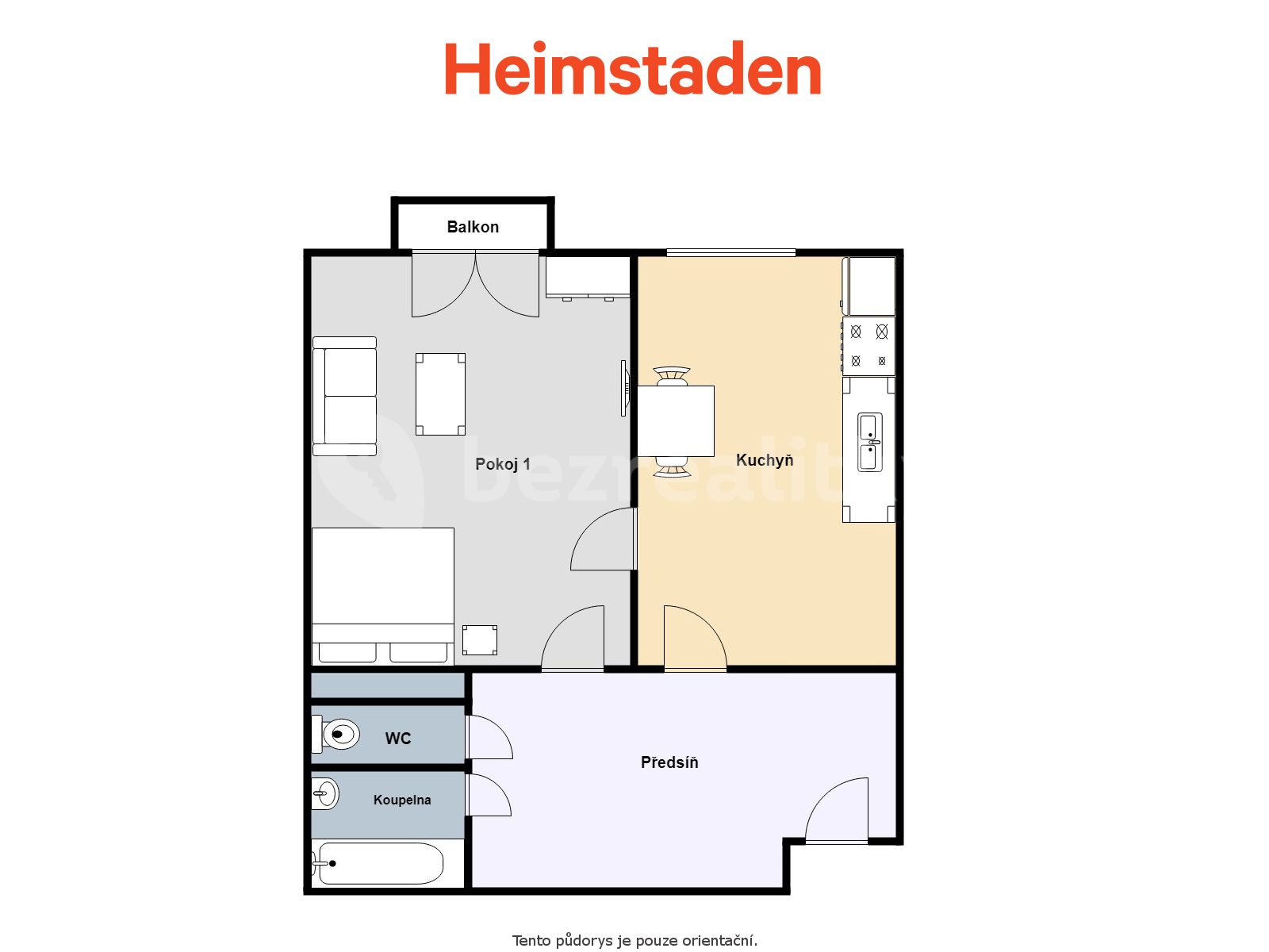Prenájom bytu 1-izbový 38 m², Opavská, Ostrava, Moravskoslezský kraj