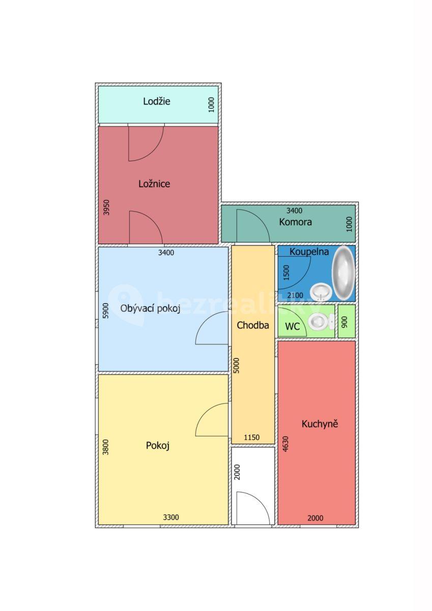 Prenájom bytu 3-izbový 76 m², Gen. Kholla, Příbram, Středočeský kraj