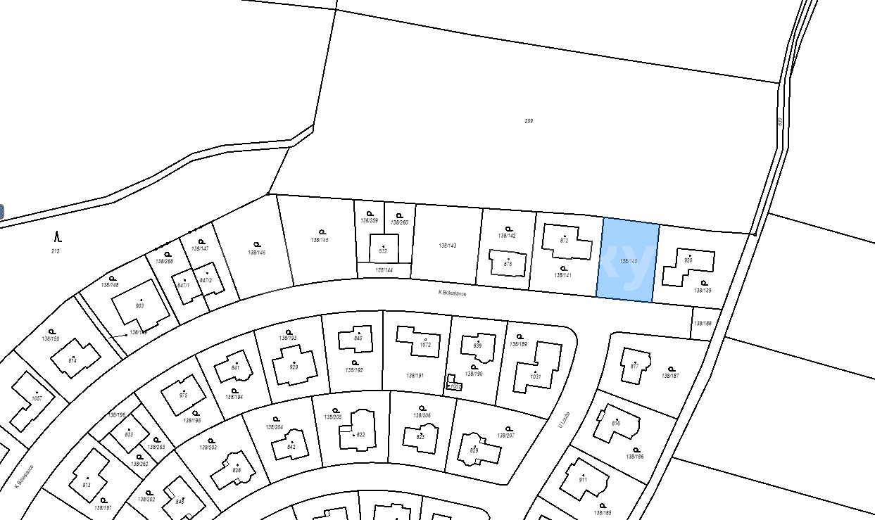 Predaj pozemku 706 m², K Boleslavce, Zdiby, Středočeský kraj