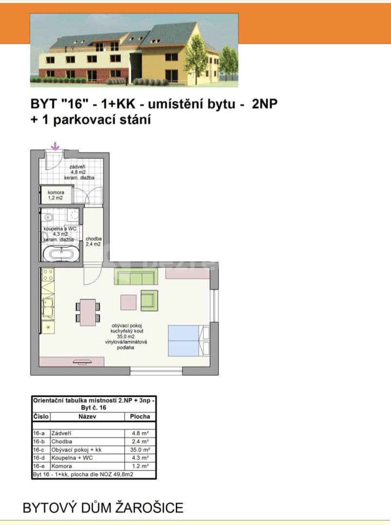 Predaj bytu 1-izbový 49 m², Žarošice, Jihomoravský kraj