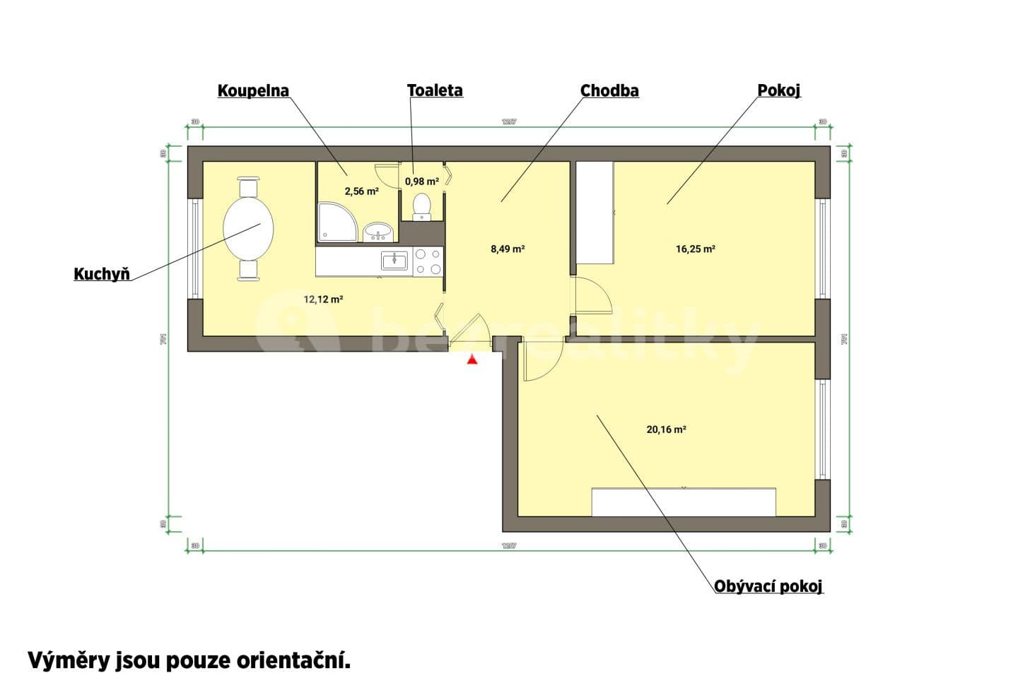 Predaj bytu 2-izbový 69 m², Žižkova, Františkovy Lázně, Karlovarský kraj