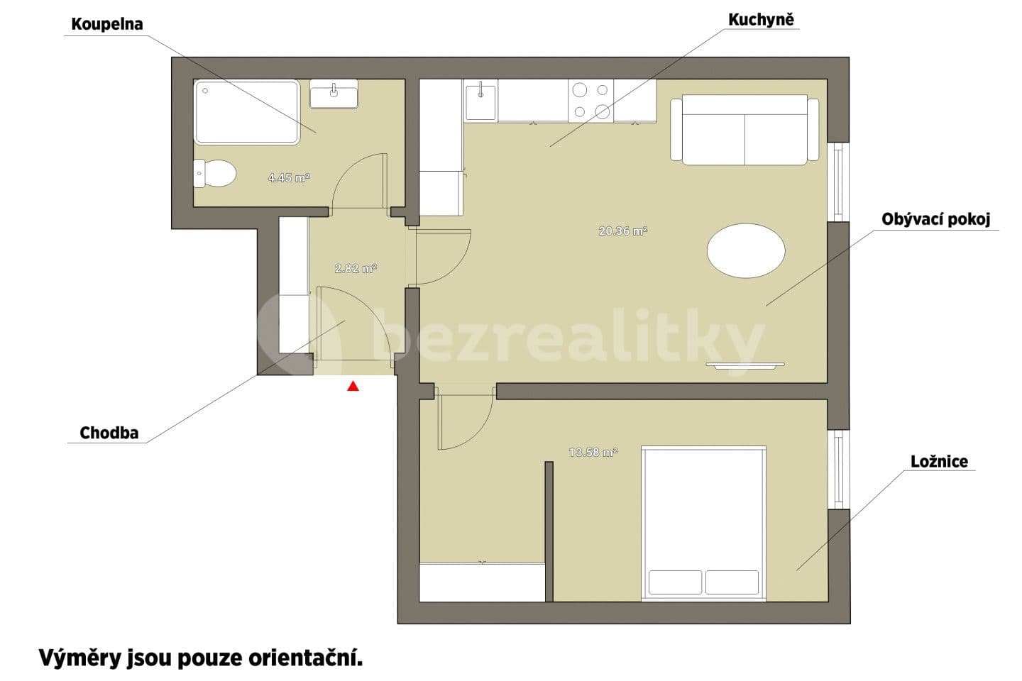 Predaj bytu 2-izbový 43 m², Legerova, Praha, Praha