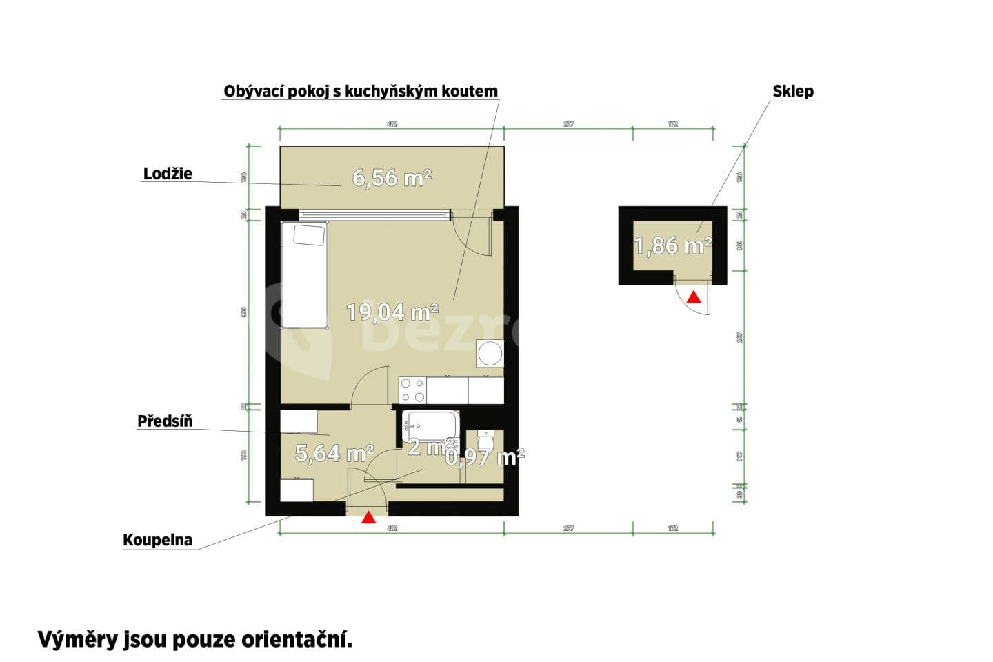 Predaj bytu 1-izbový 26 m², alej Svobody, Plzeň, Plzeňský kraj