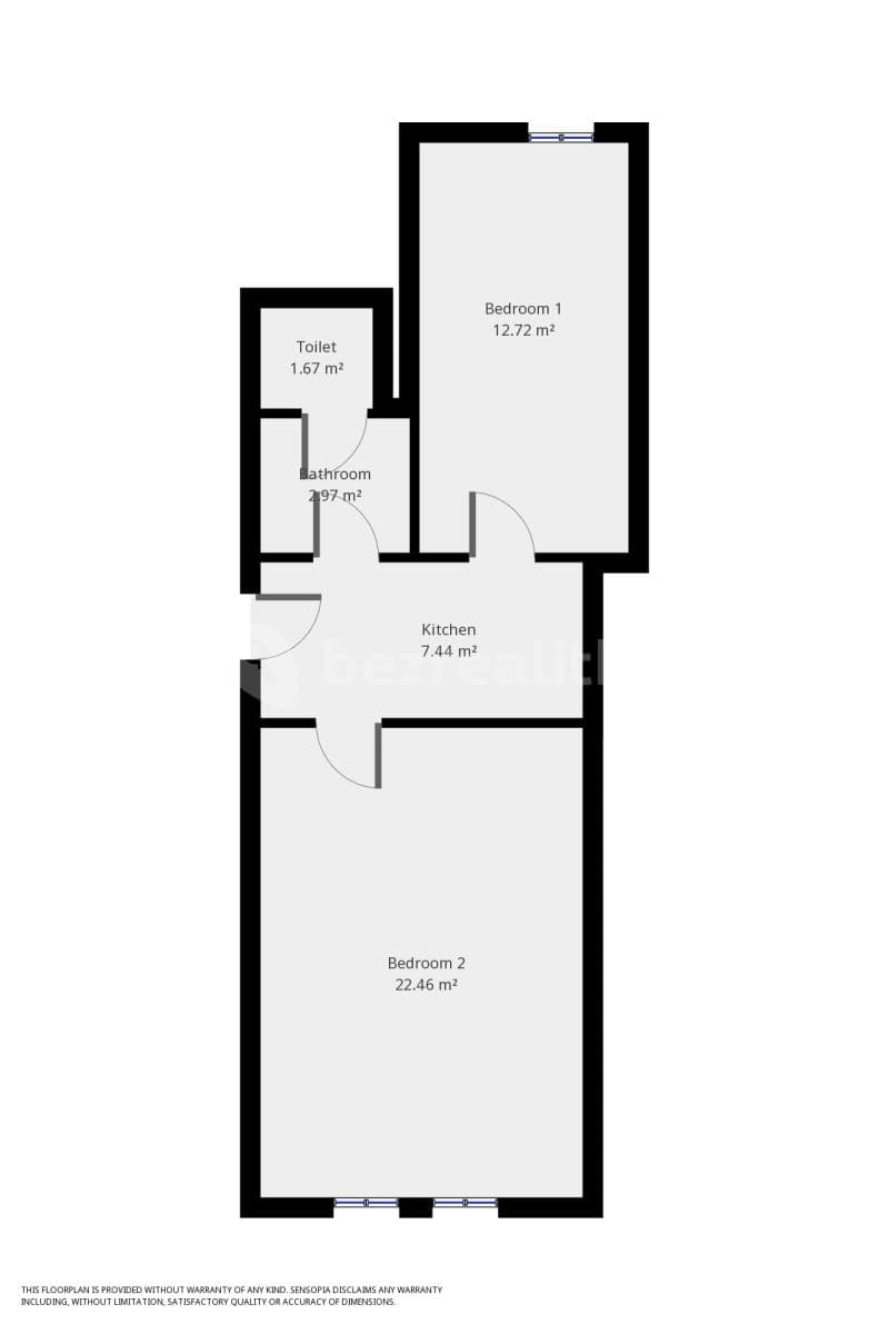 Prenájom bytu 2-izbový 48 m², Řehořova, Praha, Praha