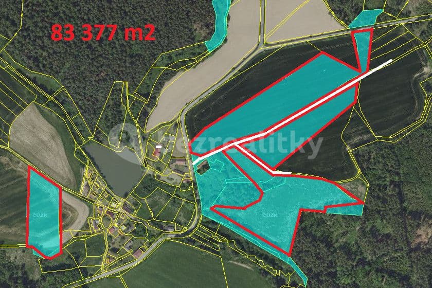Predaj pozemku 83.377 m², Třebětín, Středočeský kraj