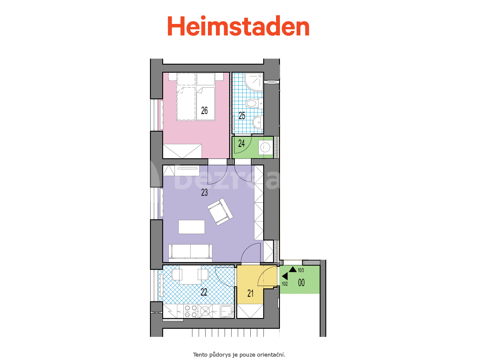 Prenájom bytu 2-izbový 47 m², nám. Republiky, Havířov, Moravskoslezský kraj