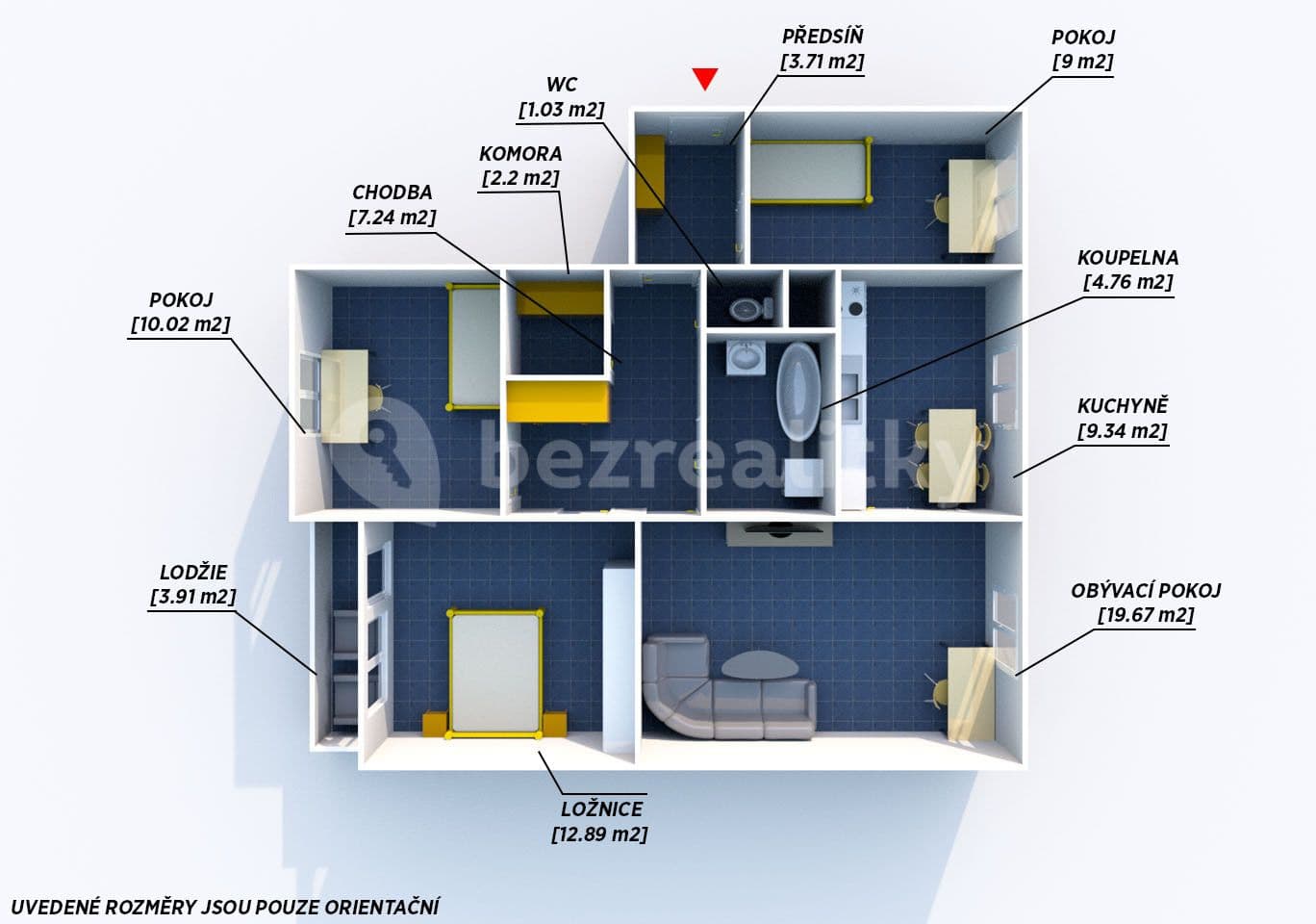 Predaj bytu 4-izbový 92 m², U Sokolovny, Nepomuk, Plzeňský kraj