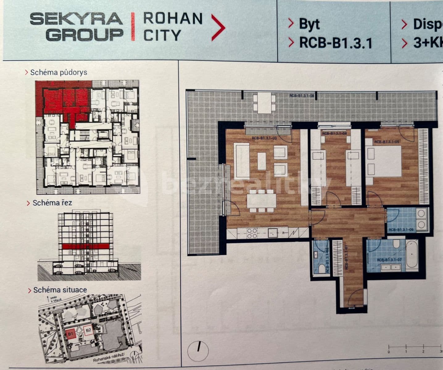 Prenájom bytu 3-izbový 90 m², Vitáčkova, Praha, Praha