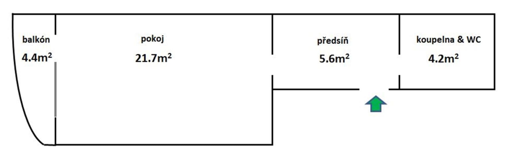 Prenájom bytu  36 m², nábřeží Závodu míru, Pardubice, Pardubický kraj