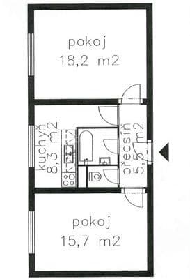 Prenájom bytu 2-izbový 52 m², tř. Míru, Olomouc, Olomoucký kraj