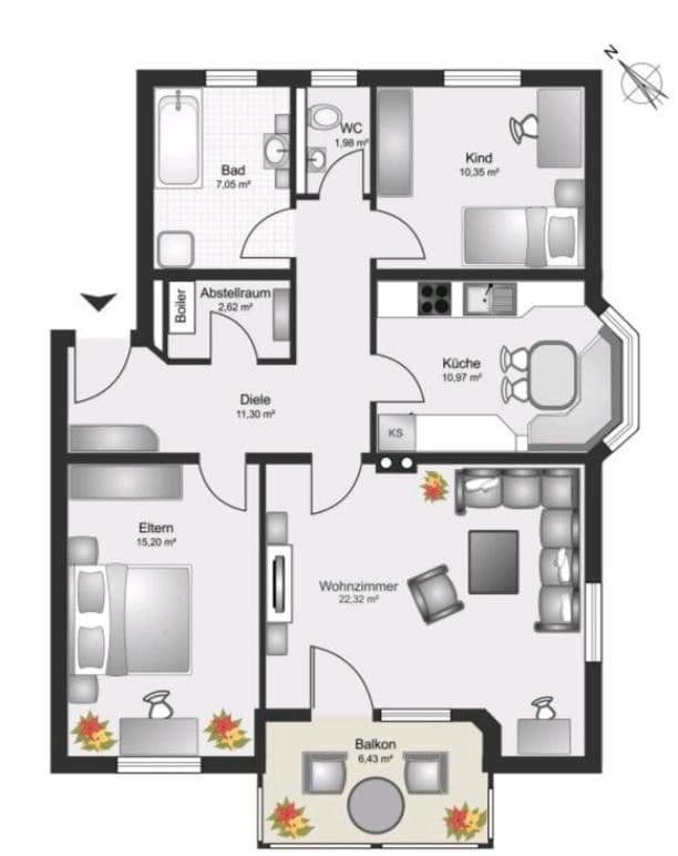 Prenájom bytu 3-izbový 82 m², Wörgl, Tirolsko Prenájom bytu 3-izbový 82 m², Wörgl, Tirolsko