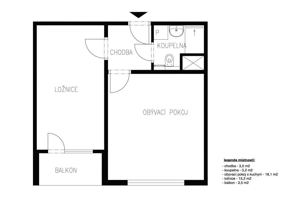 Predaj bytu 2-izbový 43 m², Pazderkova, Liberec, Liberecký kraj Predaj bytu 2-izbový 43 m², Pazderkova, Liberec, Liberecký kraj