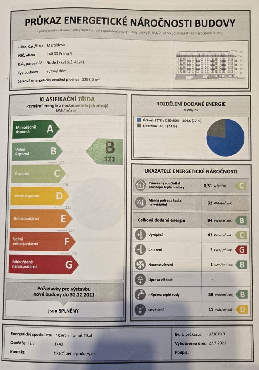Predaj bytu 2-izbový 44 m², Maroldova, Praha, Praha Predaj bytu 2-izbový 44 m², Maroldova, Praha, Praha