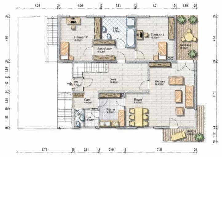 Prenájom bytu 3-izbový 130 m², Kelkheim (Taunus), Hesensko Prenájom bytu 3-izbový 130 m², Kelkheim (Taunus), Hesensko