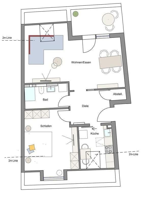 Prenájom bytu 2-izbový 59 m², Jaupstr. 1-13, Darmstadt, Hesensko Prenájom bytu 2-izbový 59 m², Jaupstr. 1-13, Darmstadt, Hesensko
