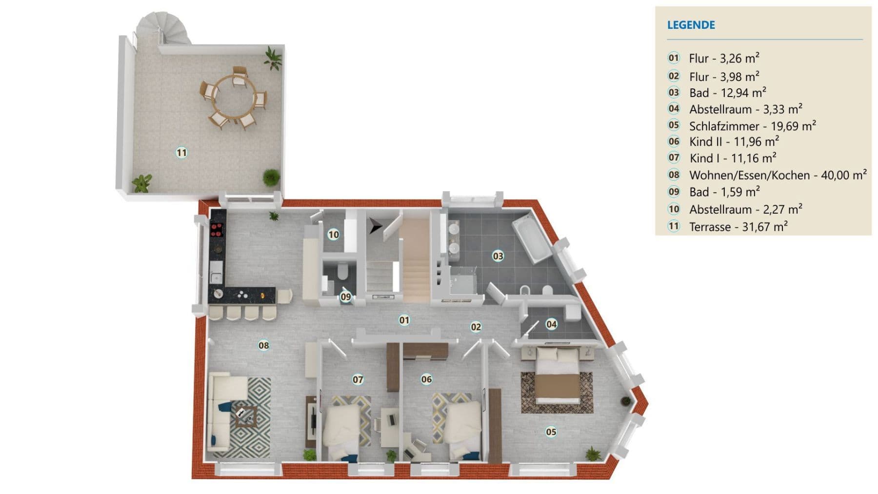 Prenájom bytu 4-izbový 126 m², Crossen an der Elster, Durínsko Prenájom bytu 4-izbový 126 m², Crossen an der Elster, Durínsko