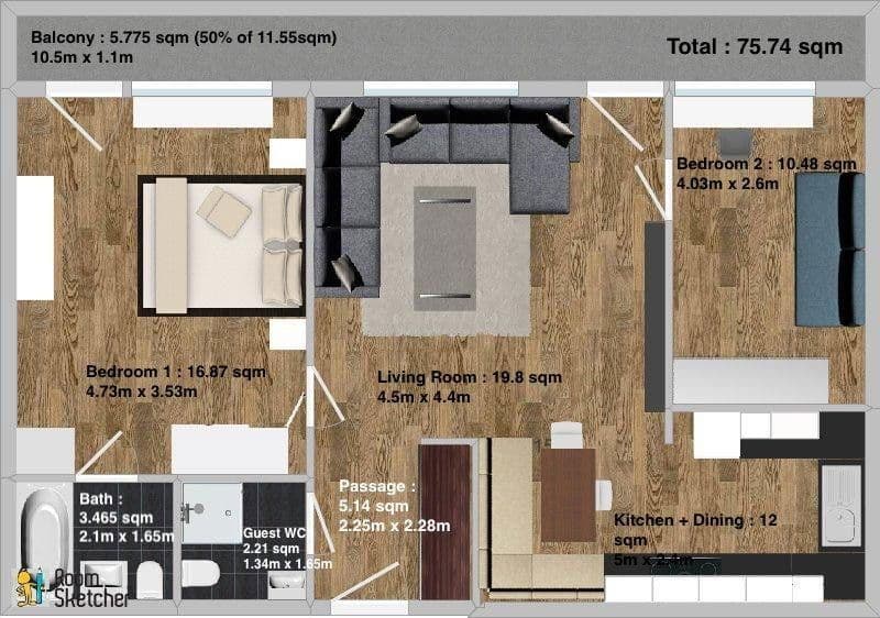 Prenájom bytu 3-izbový 75 m², Berlin, Berlín Prenájom bytu 3-izbový 75 m², Berlin, Berlín
