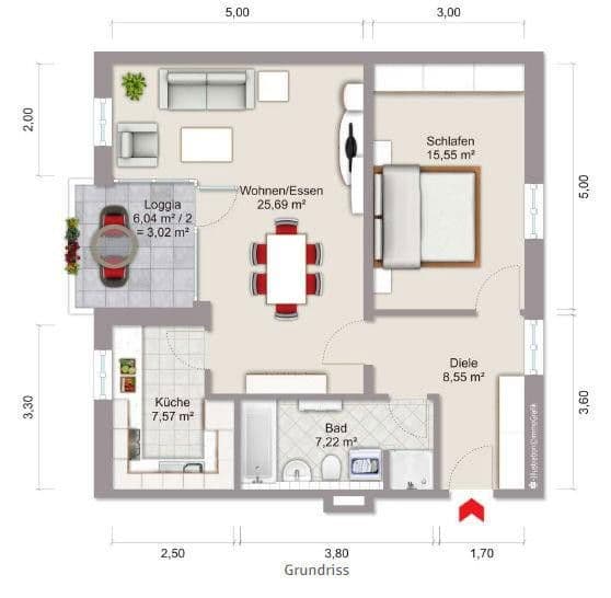 Prenájom bytu 2-izbový 65 m², Friesenstraße 14, Augsburg, Bavorsko Prenájom bytu 2-izbový 65 m², Friesenstraße 14, Augsburg, Bavorsko