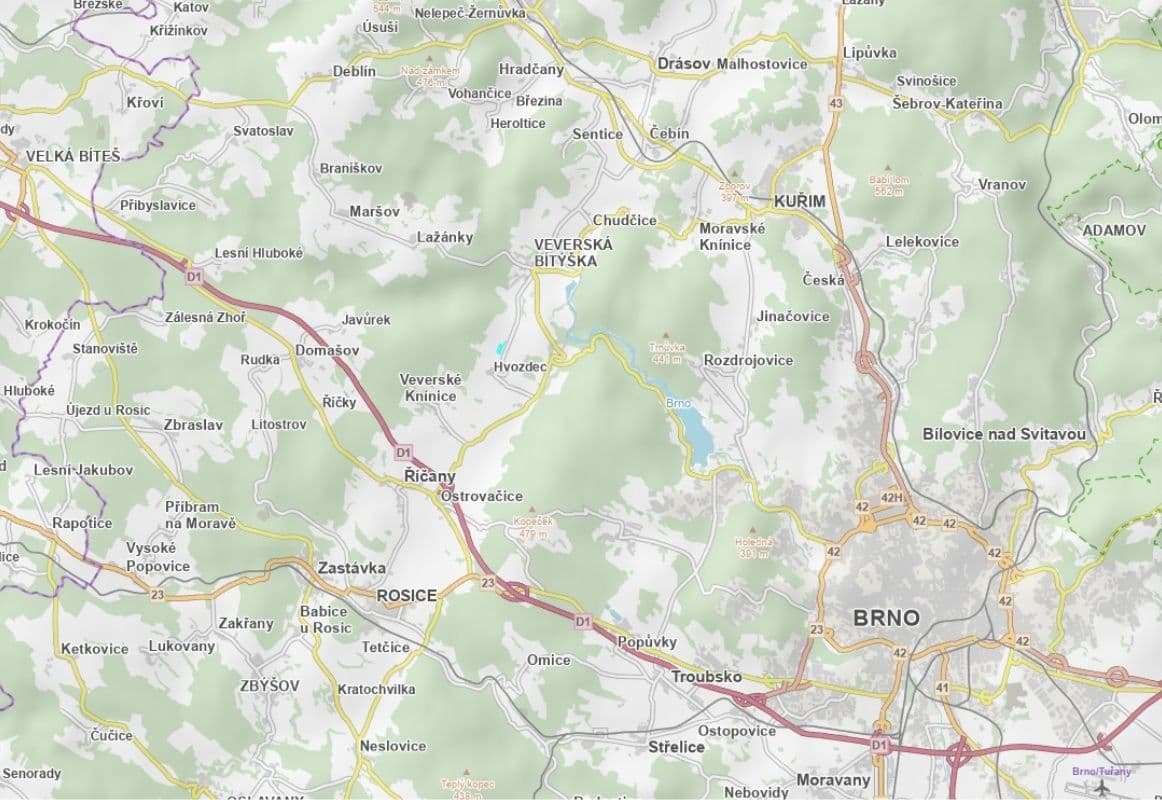 Predaj pozemku 30.800 m², Veverská Bítýška, Jihomoravský kraj Predaj pozemku 30.800 m², Veverská Bítýška, Jihomoravský kraj