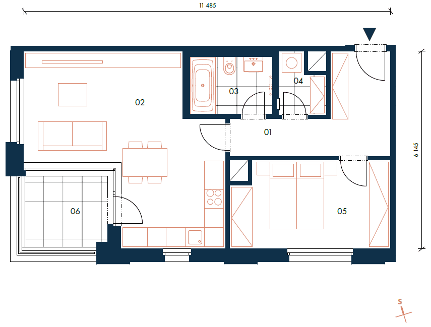 Prenájom bytu 2-izbový 62 m², Závišova, Praha, Praha Prenájom bytu 2-izbový 62 m², Závišova, Praha, Praha