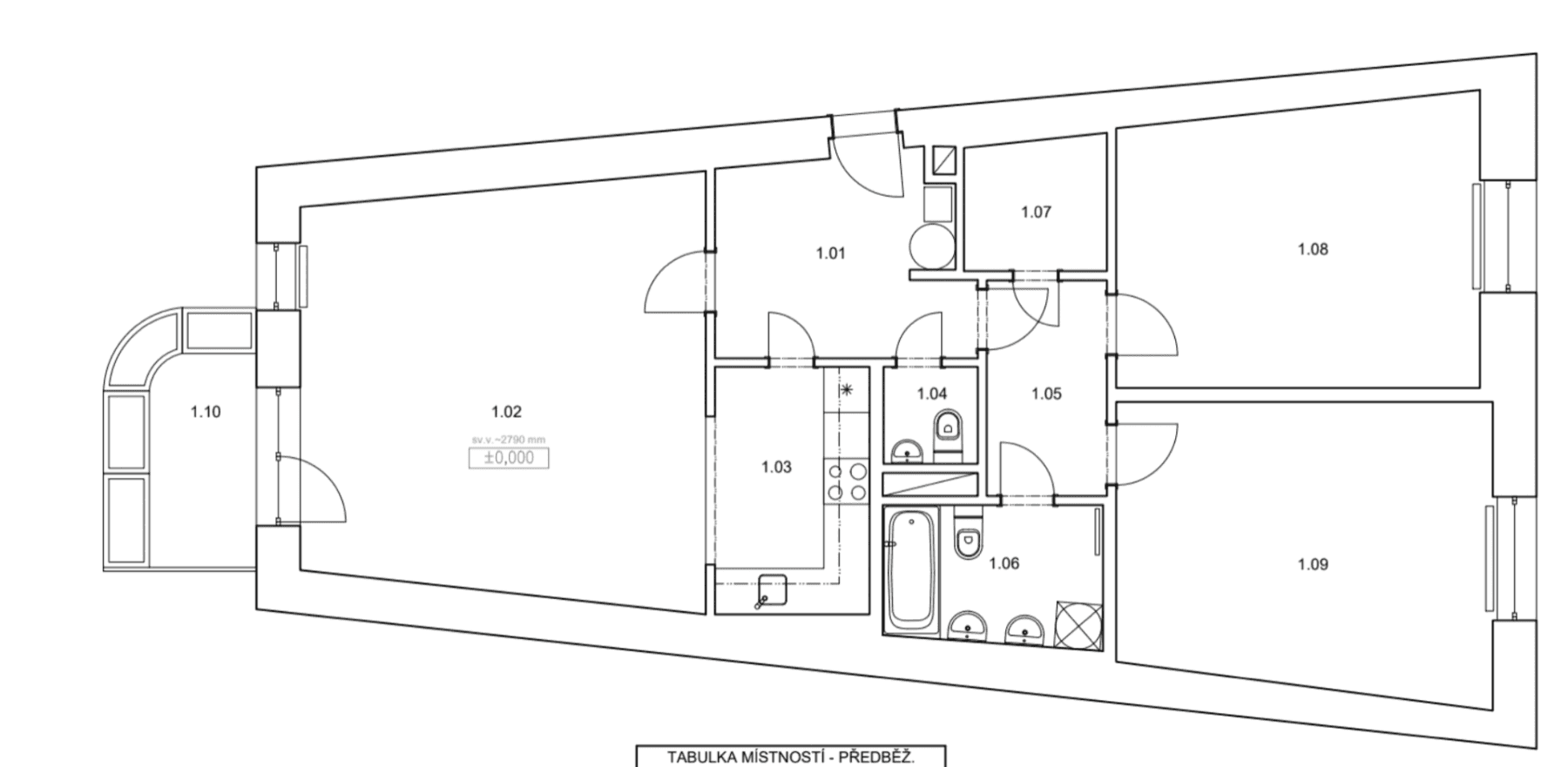 Prenájom bytu 3-izbový 100 m², U Kříže, Praha, Praha Prenájom bytu 3-izbový 100 m², U Kříže, Praha, Praha