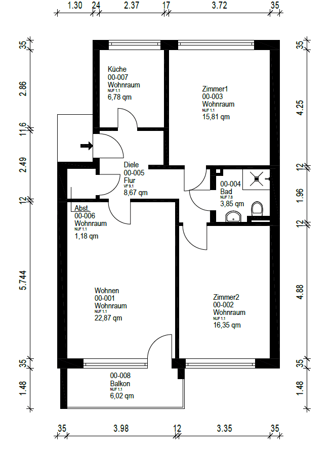 Predaj bytu 3-izbový 79 m², Bremen, Brémy Predaj bytu 3-izbový 79 m², Bremen, Brémy