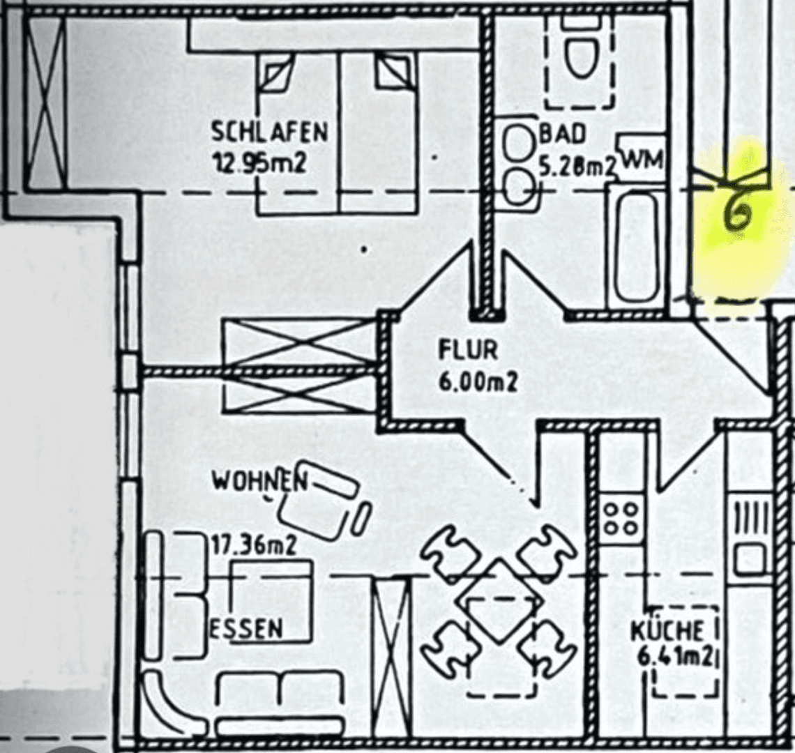 Prenájom bytu 2-izbový 47 m², Alte Nürnberger Str. 56, Regensburg, Bavorsko Prenájom bytu 2-izbový 47 m², Alte Nürnberger Str. 56, Regensburg, Bavorsko